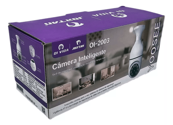 Câmera Inteligente Bocal 360° – Monitoramento Rotativo e Visão Amplificada - Imagem 3