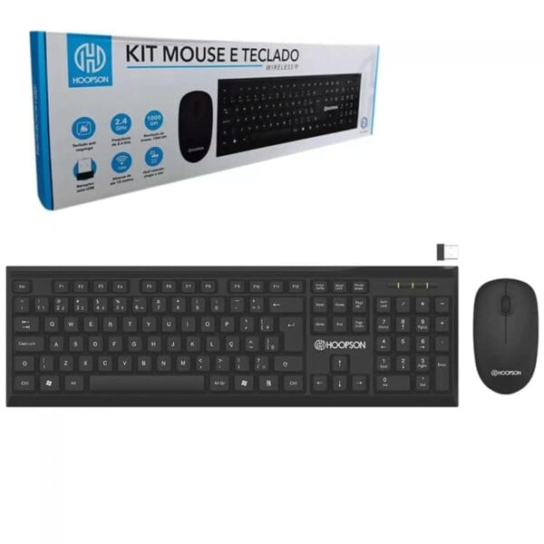 KIT TECLADO E MOUSE TPC-077KS SEM FIO HOOPSON - Imagem 3