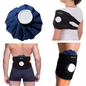 KIT Bandagem saco de gelo profissional  para braço, joelho, tornozelo, ombro, pescoço, quente e frio compressa