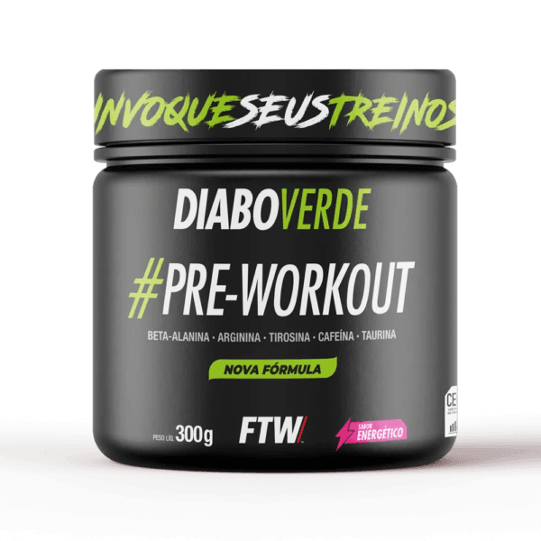 Diabo Verde #Pre-Workout – Pré-Treino FTW, Cafeína e Aminoácidos, 200 mg