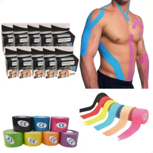Kit 5un Kinesiology Tape Original Fisioterapia Bandagem Taping Elastica Adesiva