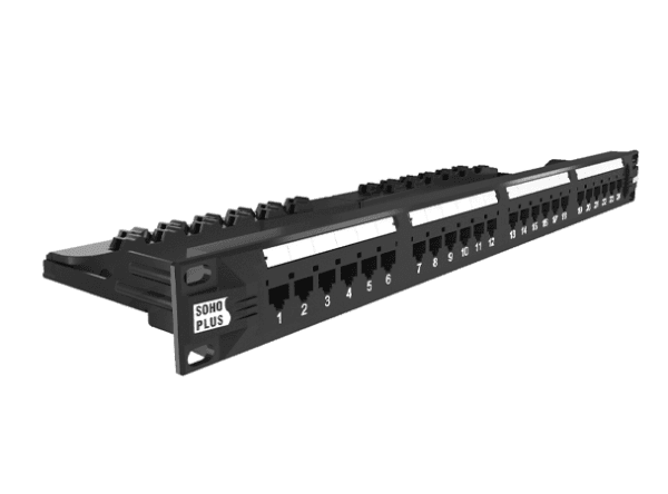Patch Panel Cat 5e T568A/B 24 Portas ROHS Sohoplus