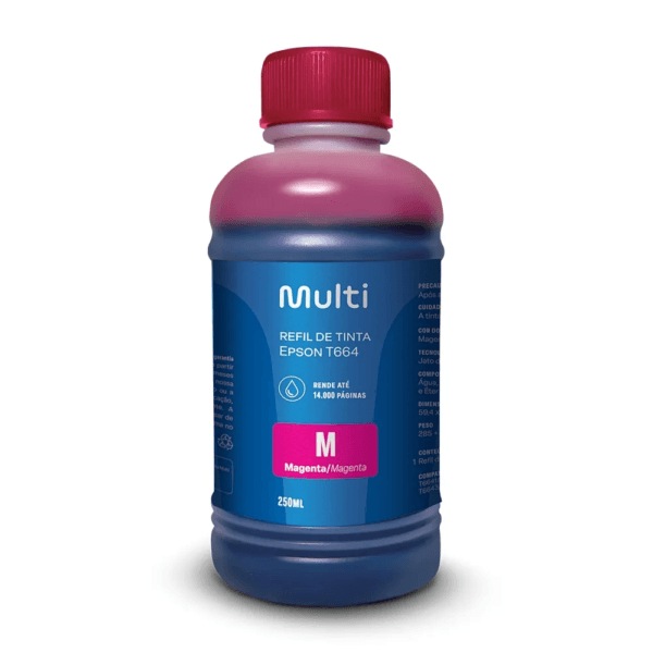 REFIL DE TINTA MAGENTA EPSON 250ML