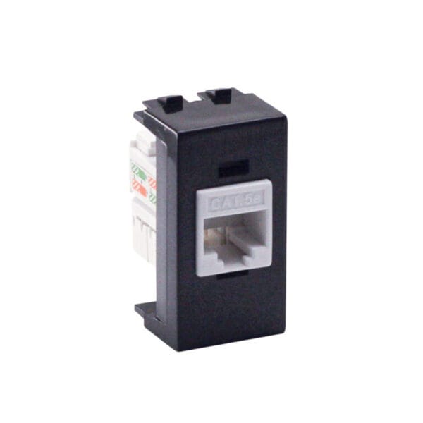 MODULO TOMADA REDE RJ-45 CAT-5E PRETO - Imagem 3