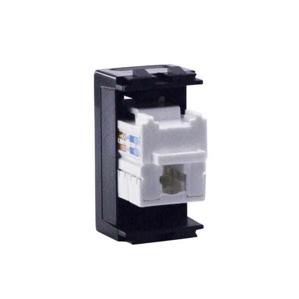 MODULO TOMADA REDE RJ-45 CAT-5E PRETO - Imagem 2