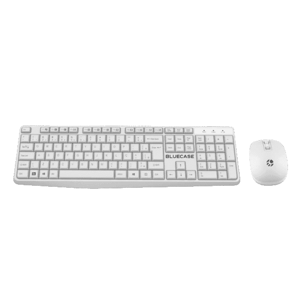 KIT TECLADO E MOUSE SEM FIO BRANCO BMTW01 BLUECASE - SEM FIO / PILHA / ABNT2 - Imagem 2
