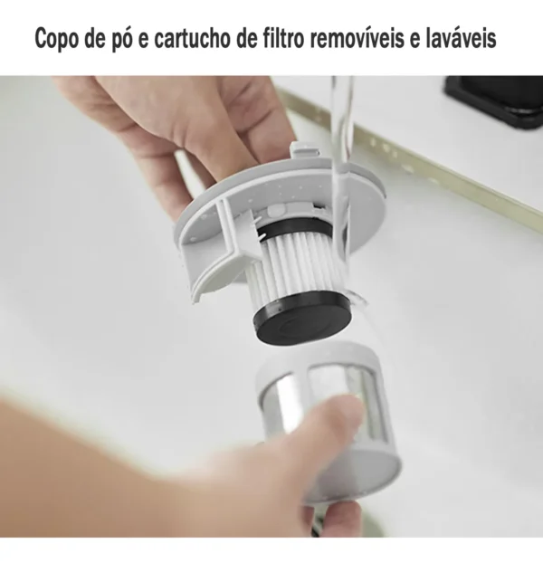 Aspirador Portátil Anti-ácaro Esterilização Luz Uv Sem Fio - Imagem 5