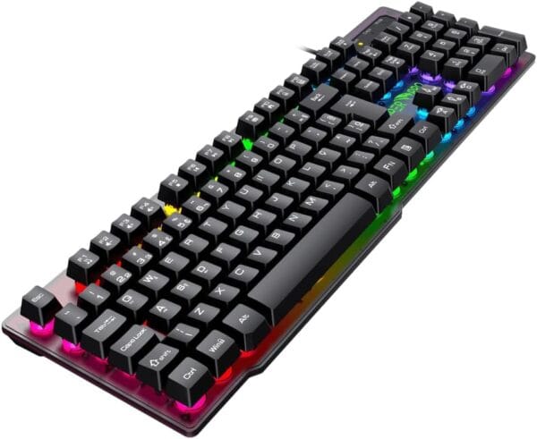 TECLADO GAMER VIPER PRO SEMI MECANICO RGB NAJA 408 PRETO BIVOLT