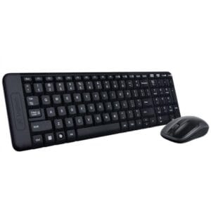 Teclado e Mouse Sem Fio Logitech MK220 Preto