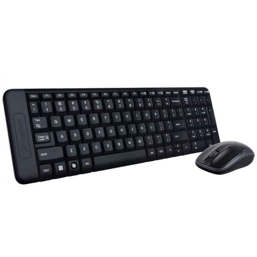 Teclado e Mouse Sem Fio Logitech MK220 Preto