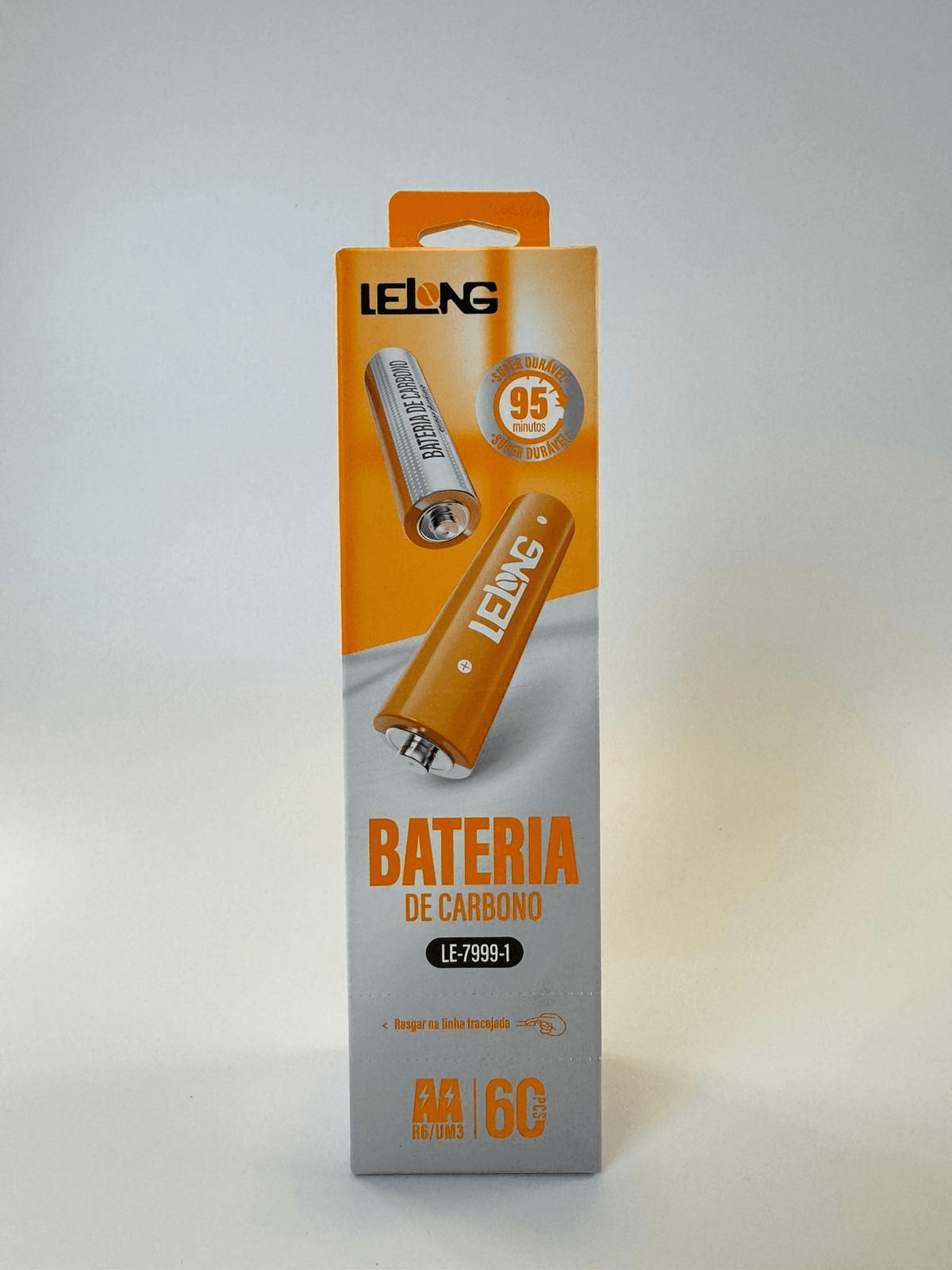Pilha Carbono AA Tubo c/60 unid. LE-7999-1 - Lelong 1 PACK 4UN