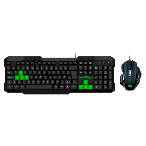TECLADO GAMER VIPER PRO STANDARD PYTHON 407 PRETO/VERDE BIVOLT - Imagem 4