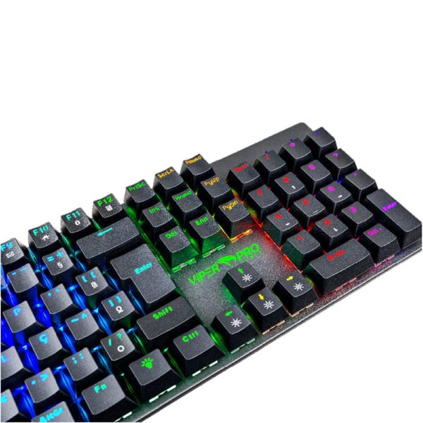 TECLADO GAMER VIPER PRO MECANICO RED SWITCH MAMBA 416 PRETO/VERMELHO BIVOLT - Imagem 2