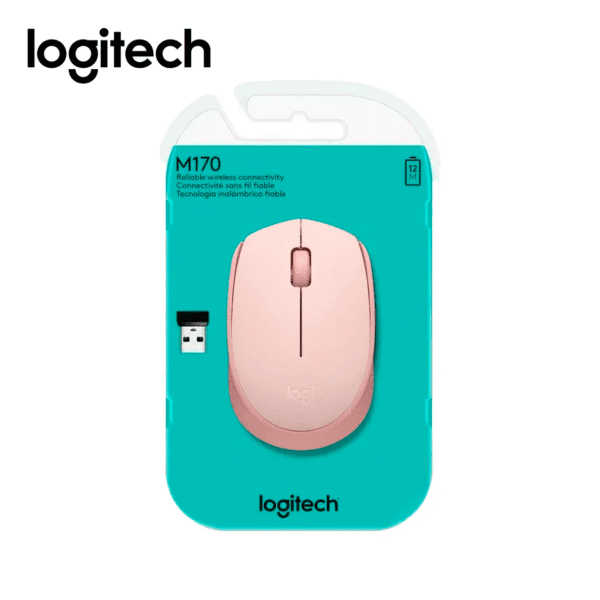 MOUSE S/FIO LOGITECH M170 ROSE - Imagem 3