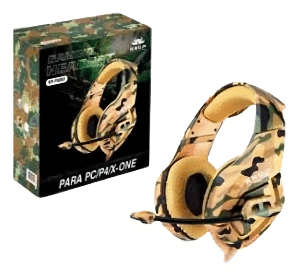 Headset Gamer Camuflado Knup KP-FN601 com Microfone - Imagem 2