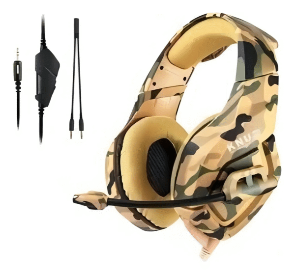 Headset Gamer Camuflado Knup KP-FN601 com Microfone - Imagem 3