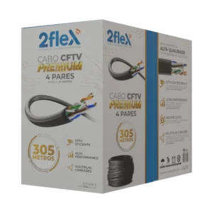 Cabo CFTV 4 Pares 305m Premium Alta Qualidade