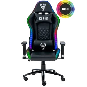 Cadeira Gamer CLANM King Black RGB 180° Ergonômica