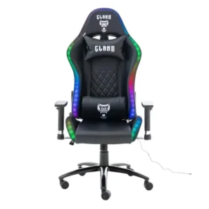 Cadeira Gamer CLANM King Black RGB Ergonômica Reclinável