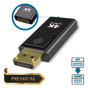 ADAPTADOR CONVERSOR DISPLAYPORT 4K PARA HDMI FÊMEA – ALTA DEFINIÇÃO