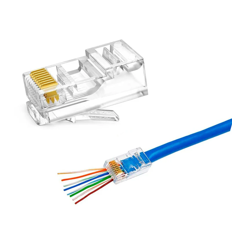 CONECTOR RJ45 PASS THROUGH EZ CRIMP CAT-5E - Imagem 2