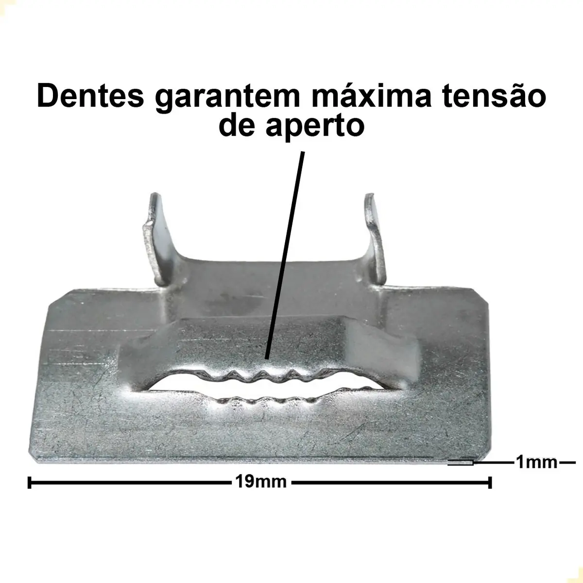 FECHO FUSIMEC AÇO INOX 3/4 DENTADO 19mm PARA FITA - Imagem 2