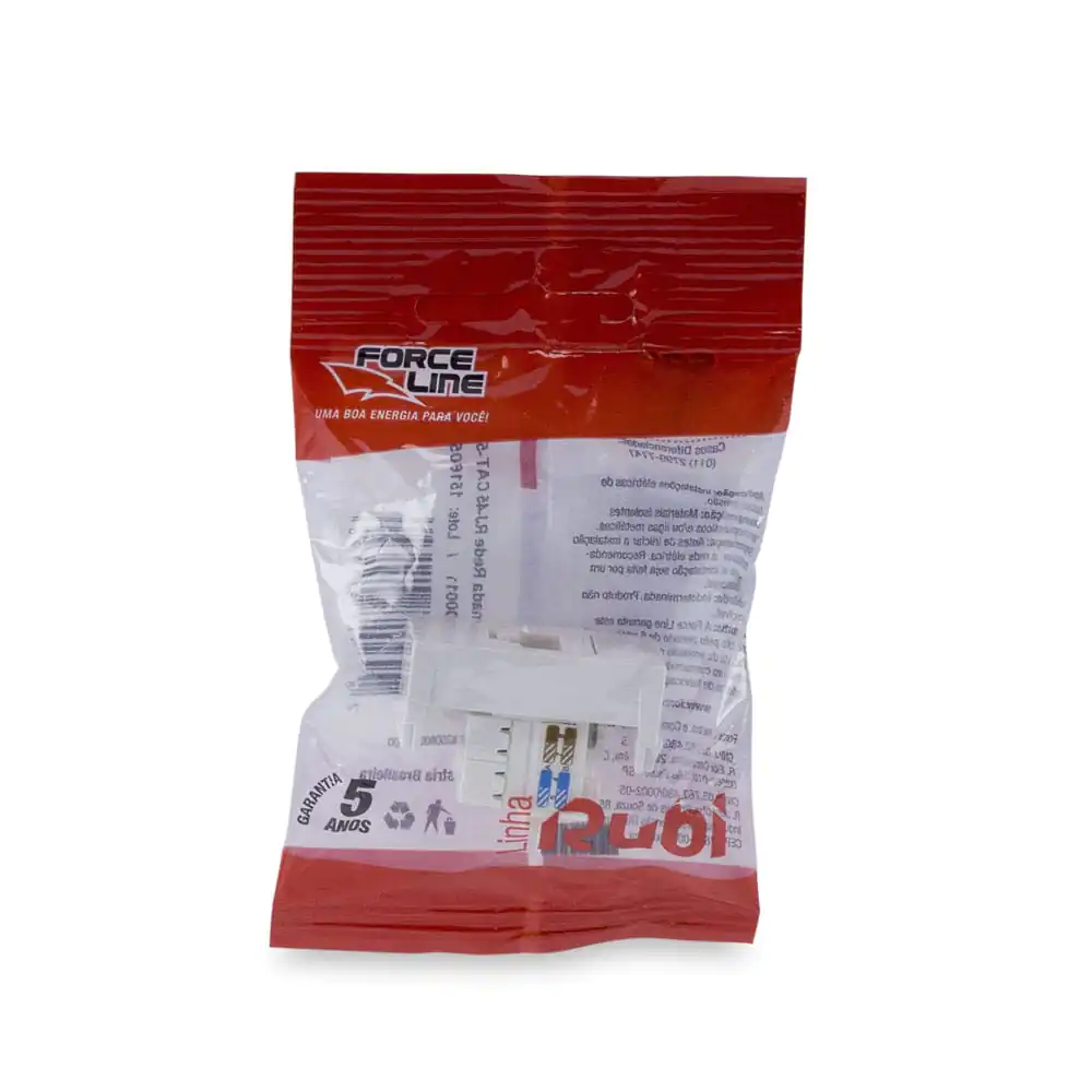 FORCE LINE MÓDULO TOMADA REDE RJ-45 BRANCO