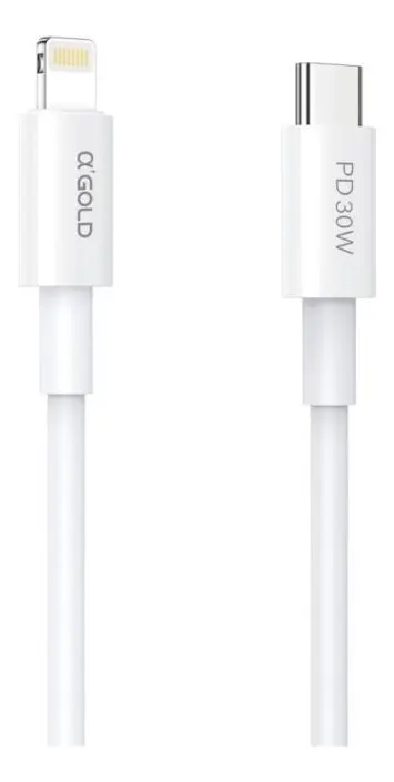Cabo USB-C para Lightning Gold Pro CB-50 30W 1m - Imagem 4