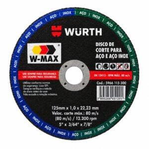 DISCO DE CORTE PARA AÇO E AÇO INOX 180 x 1,6 x 22,23mm