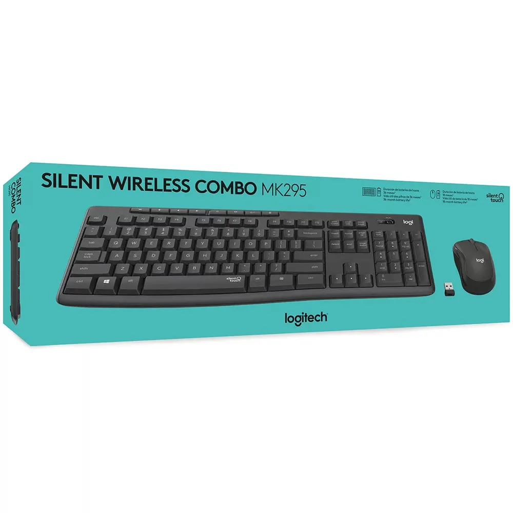 KIT TECL+MOUSE S/FIO MK295 SILENT LOGITECH