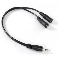 ADAPTADOR P3 FÊMEA X 2 P2 MACHO ÁUDIO/FONE