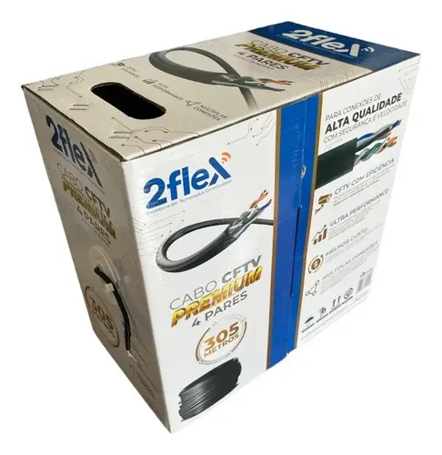 CABO CFTV 4 PARES 305M PREMIUM ALTA QUALIDADE